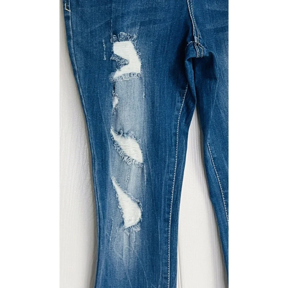 Inc Denim International Concepts Siz 2 Raw Frayed-Hem Skinny Leg Reg Fit Jeans